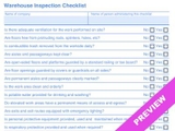 Warehouse Safety Daily Checklist Template