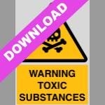 Warning Toxic Substances Yellow Sign Free Download
