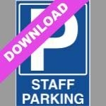 Staff Parking Blue Sign Free Download