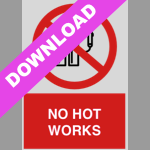 No Hot Works Red Sign Free Download