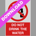 Do Not Drink The Water Red Sign Free Download