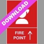 Fire Point Straight Ahead Red Sign Free Download