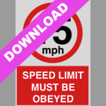 Speed Limit Must Be Obeyed 15Mph Red Sign Free Download