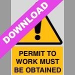Permit To Work Must Be Obtained Yellow Sign Free Download