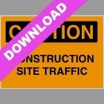 Construction Site Traffic Orange Sign | Free Download