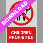 Children Prohibited Red Sign Free Download
