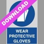Wear Protective Gloves Blue Sign Free Download