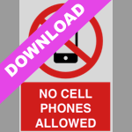 No Cell Phones Allowed Red Sign Free Download