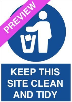 Keep This Site Clean And Tidy Blue Sign Free Download | Hourly ...