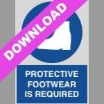 Protective Footwear Is Required Blue Sign Free Download