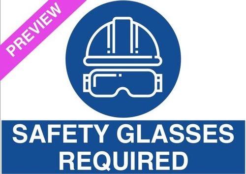 Safety Glasses Required Sign | Free SME Tool