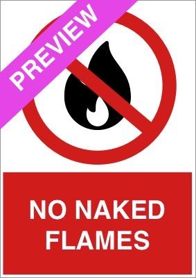 No Naked Flames Red Sign Free Download