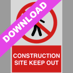 Construction Site Keep Out Red Sign Free Download