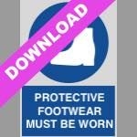 Protective Footwear Must Be Worn Blue Sign Free Download