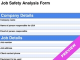 Job Safety Analysis Template Download