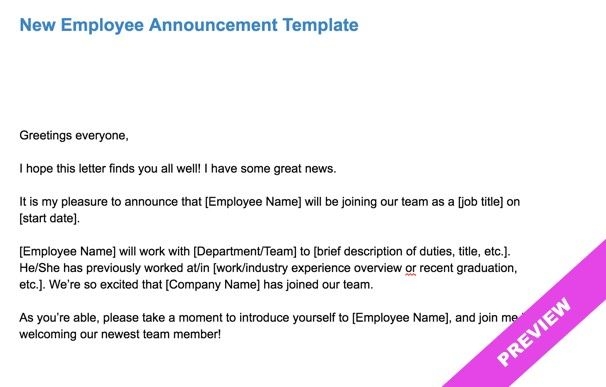 new-employee-announcement-email-template-hourly-workforce-tracking