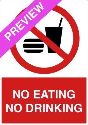 No Eating No Drinking Red Sign Free Download