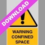Warning Confined Space Yellow Sign Free Download
