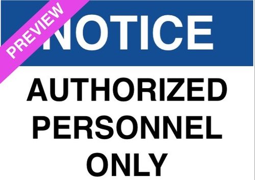 Authorized Personnel Only Sign | Free SME Tool