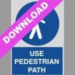 Use Pedestrian Path Blue Sign Free Download