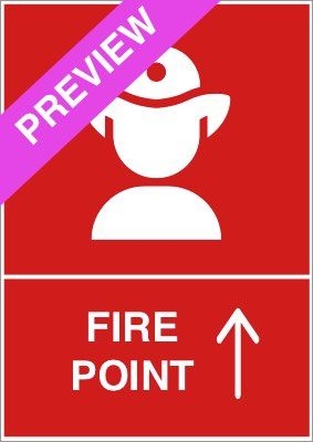 Fire Point Straight Ahead Red Sign Free Download