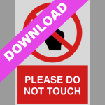 Please Do Not Touch Red Sign Free Download