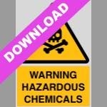 Warning Hazardous Chemicals Yellow Sign Free Download