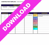 Subcontractor Document List Free Template