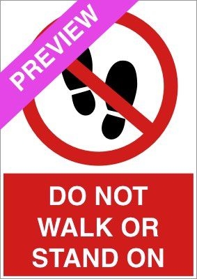 Do Not Walk Or Stand Red Sign Free Download