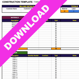 Free Time And Materials Invoice Template