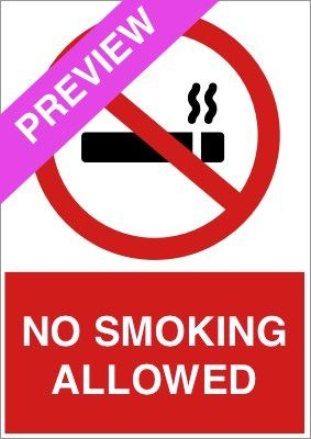 No Smoking Allowed Red Sign Free Download