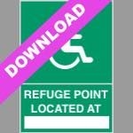Refuge Point Located At Green Sign Free Download