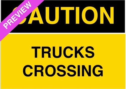 Trucks Crossing Sign | Free Resource