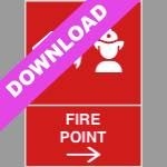 Fire Point Right Red Sign Free Download