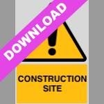 Construction Site Yellow Sign Free Download