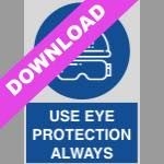 Use Eye Protection Always Blue Sign Free Download