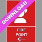Fire Point Left Red Sign Free Download